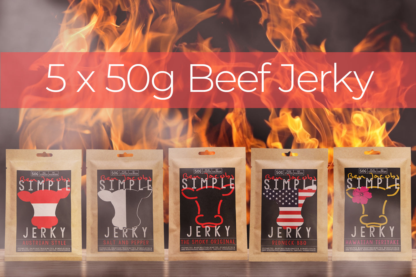 Simple Jerky - Boîte d'échantillons (6 variétés)